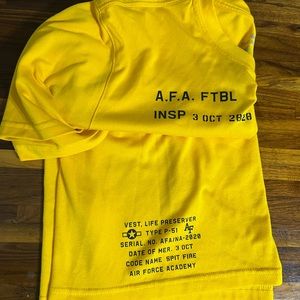 Yellow Nike Air Force Academy football shirt L